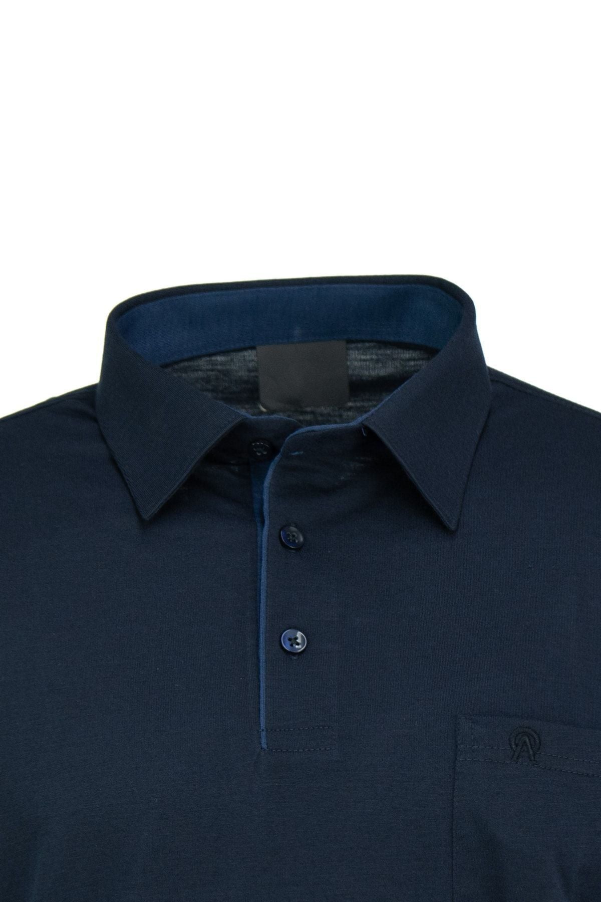 Erkek Cepli Kısa Kollu Düz Renk Normal Kesim Pamuklu Kumaş Gömlek Yaka T-shirt